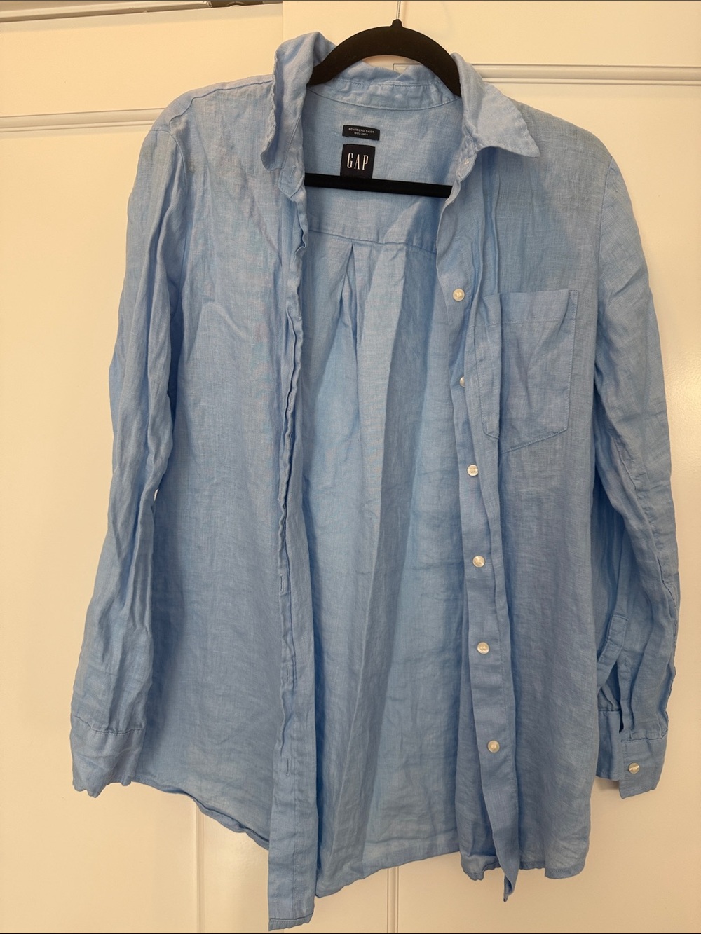 GAP Sky Blue Linen Button-Down Shirt
